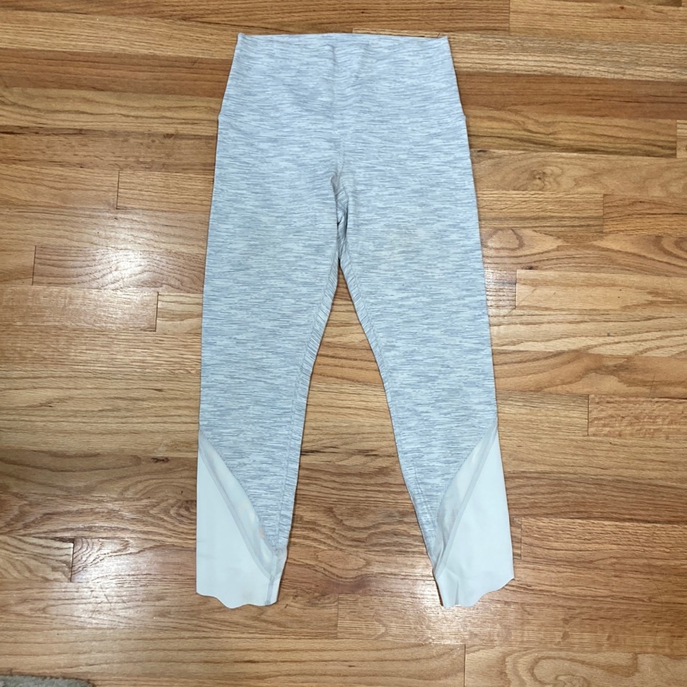 Grey and white capris Lululemon leggings